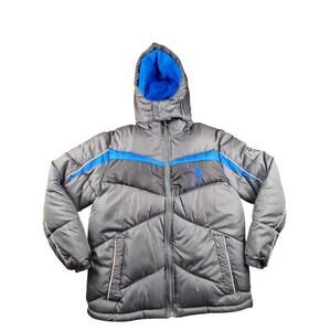 โManteau U.S. Polo Assn. Garรงon 14 Gris Bleu / Boys' 14 Grey Blue Puffer Jacket